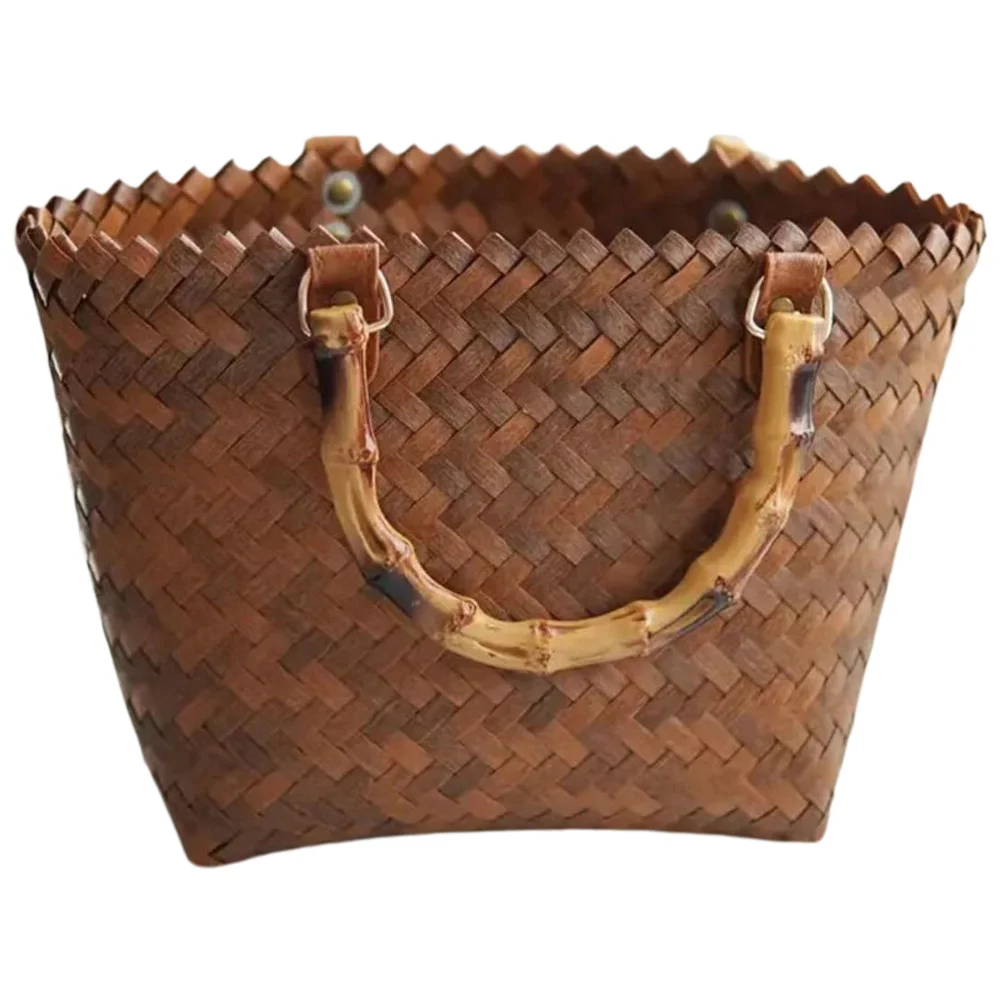 

Straw Bag Fashion Tote Shoulder Bag Handbag Handmade Straw Woven Basket