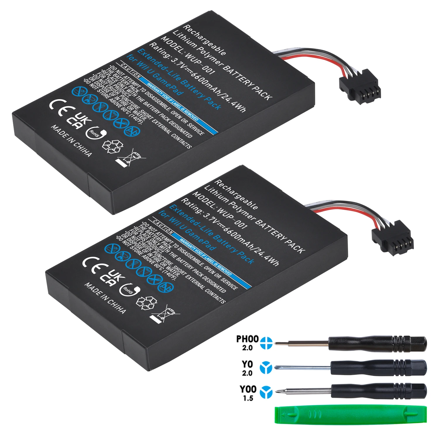 Bateria de Alta Capacidade para Nintendo Wii u Gamepad Bateria Recarregável de Longa Duração Fix Dead Power Release 6600mah