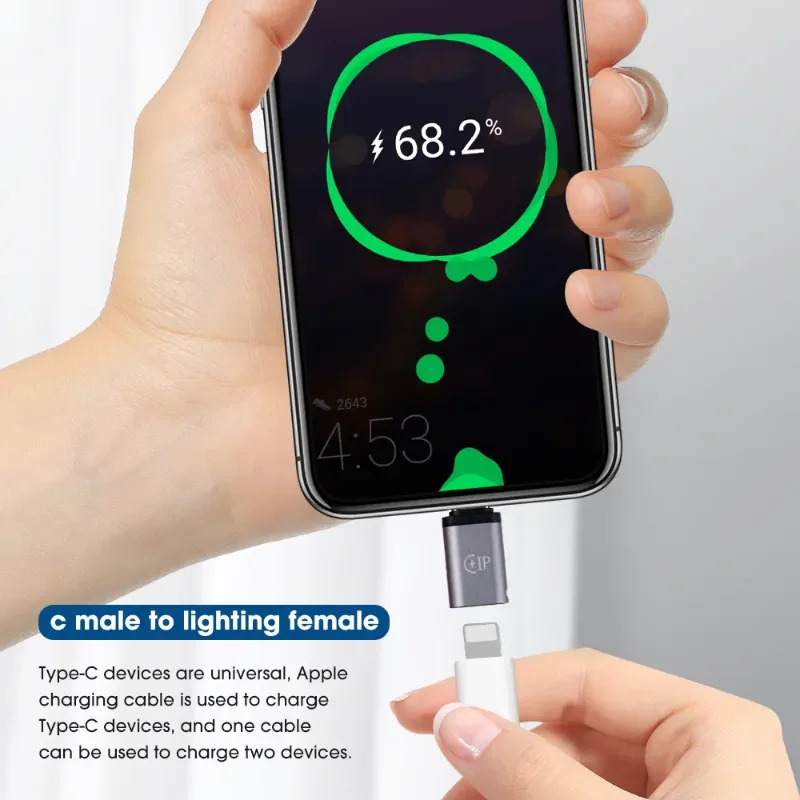  Type-C ȭ   ios  ȵ̵    Ŀ USB C Male ̺ ȯ⿡ Lightning Female