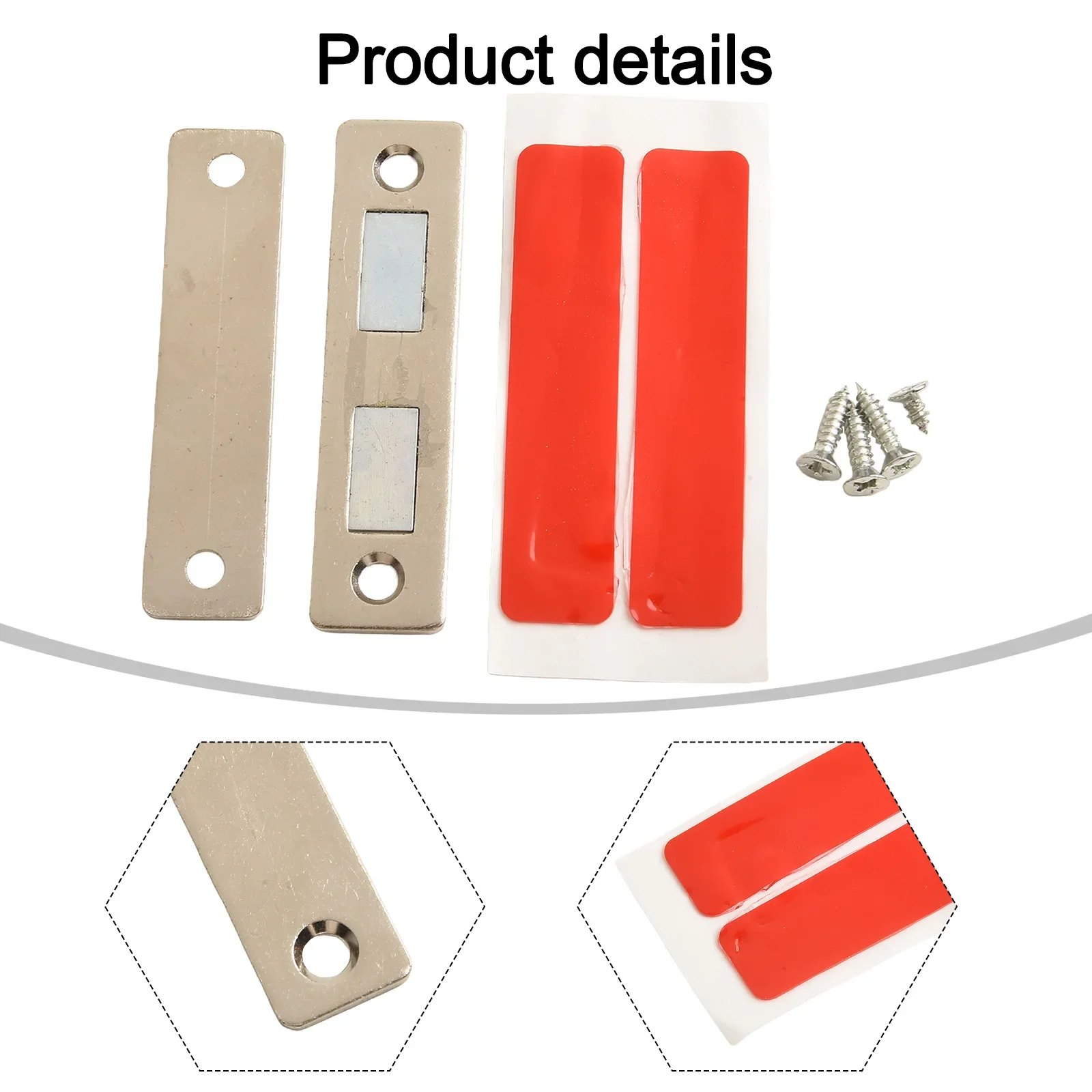 Magnetic Cabinet Catches Door Stops With Screw For Closet Cupboard Furniture DIY Door Hardware 65*16 Mm Door Catch