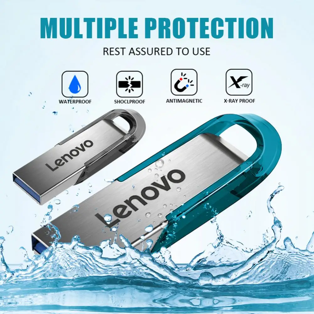 레노버 펜 드라이브, USB 3.0 플래시 드라이브, 펜드라이브 메모리 스틱, 방수 C타입 마이크로 USB 스틱, 비디오 카드 카메라 Ps Vita용, 2TB