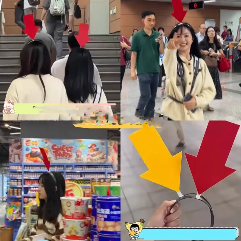 Mode Pfeil Stirnband Für Frauen Pfeilspitze Shap Haarbänder Symbol Haar Hoop Party Lustige Trick Requisiten Haarband für Karneval Foto