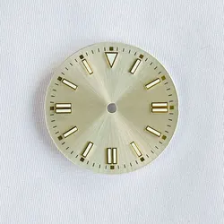 Multicolor Luminous Watch Dial - 28.5mm No Logo Design - 28.5mm (Silver)