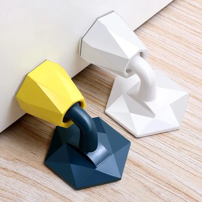 Mute Silicone Door Stopper Self Adhesive Door Stops Wall er Protector Safety Tool Bumper Pads Rear Retainer