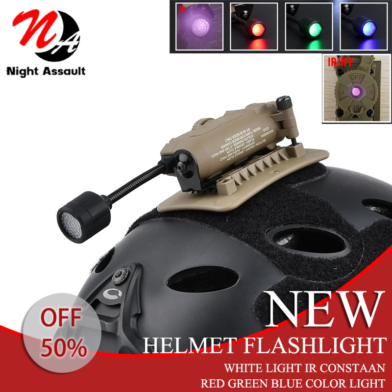 

WADSN New Tactical Led Light for Helmet Strobe Scout Flashlight white red green bule color light IR Helmet Lamp
