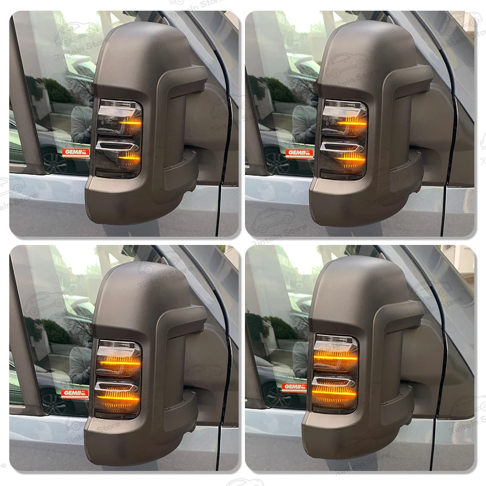 For Fiat Ducato Peugeot Boxer Citroen Jumper Relay Opel Side Mirror Lamp Dynamic LED Turn Signal Indicator Blinker Light