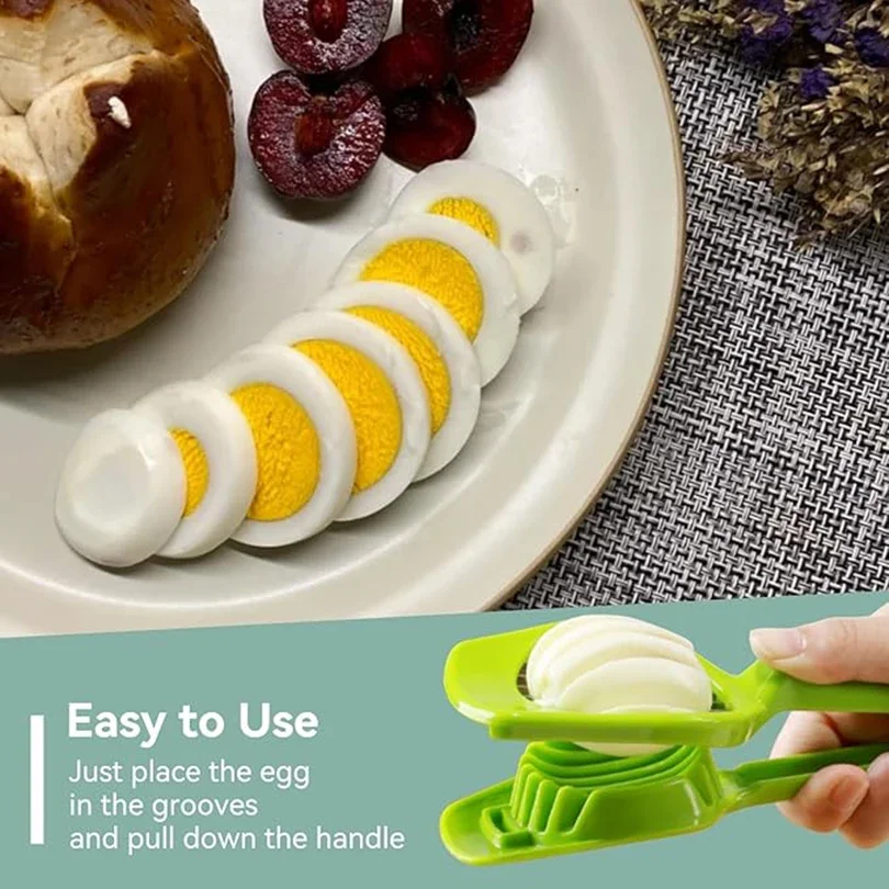 Stainless Steel Egg Slicer Handheld Mushroom Kiwi Divider Tomato Cutter Multifunction Slicing Fruit Vegetable Mold Kitchen Tool