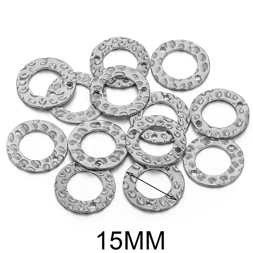DIY Double Hole Pattern Piece Pendant Bracelet Necklace Connecting Accessories 6