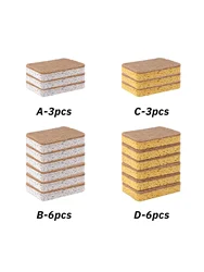 Eco - Friendly Kitchen Cleaning Brush Set with Biodegradable Scrubbing Sponges (B)