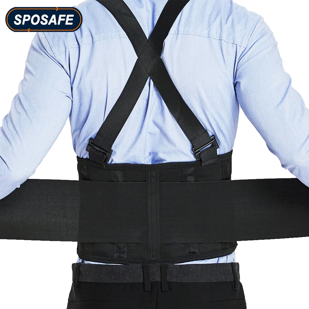 Industrial Work Back Brace Waist Pain Protection Belt with Suspender