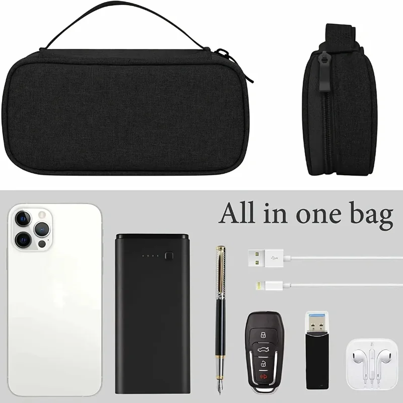 Travel Organizer Portable USB Flash Drives Accessories Case Dustproof Cord Apple iPhone Samsung Phone Electronic Storage Bag