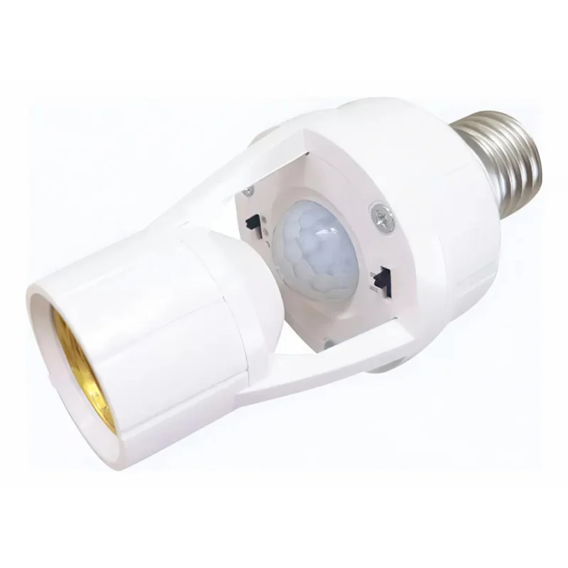 360 Degree Infrared Motion Sensor E27 Socket Lamp Holder With Sensor Adjustable Induction Light Delay Switch 1/4Pack,lamp bulb holder,lamp holder,lamp base,led lamp base,lamp socket adapter