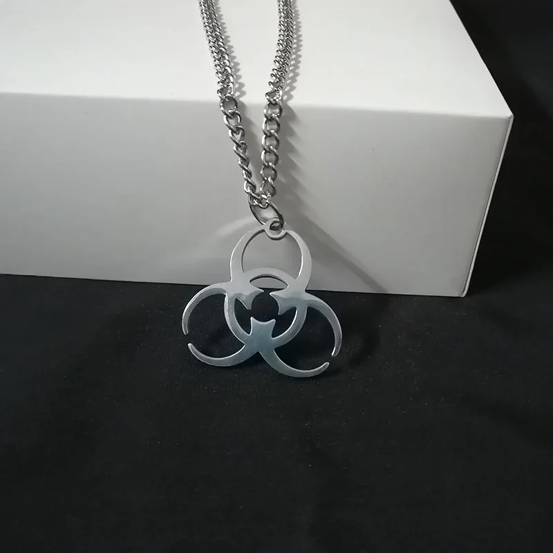 Punk Stainless Steel Necklace - Hip Hop Silver Couple Jewelry for Men and Women