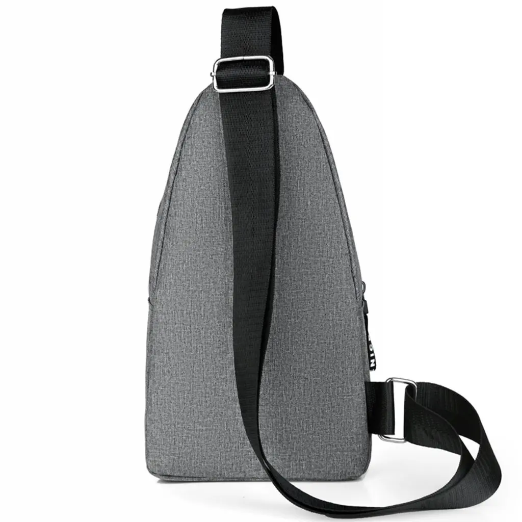 Men's Bag Solid Color Men's Chest Bag Outdoor Casual Fashionable Small Satchel Waterproof Shoulder