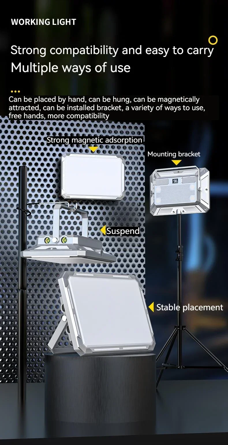 Description Picture 3 of itemPortable LED Camping Tent Light Rechargeable Searchlight High Power Outdoor Emergency Lighting Waterproof Hanging Night Lamp