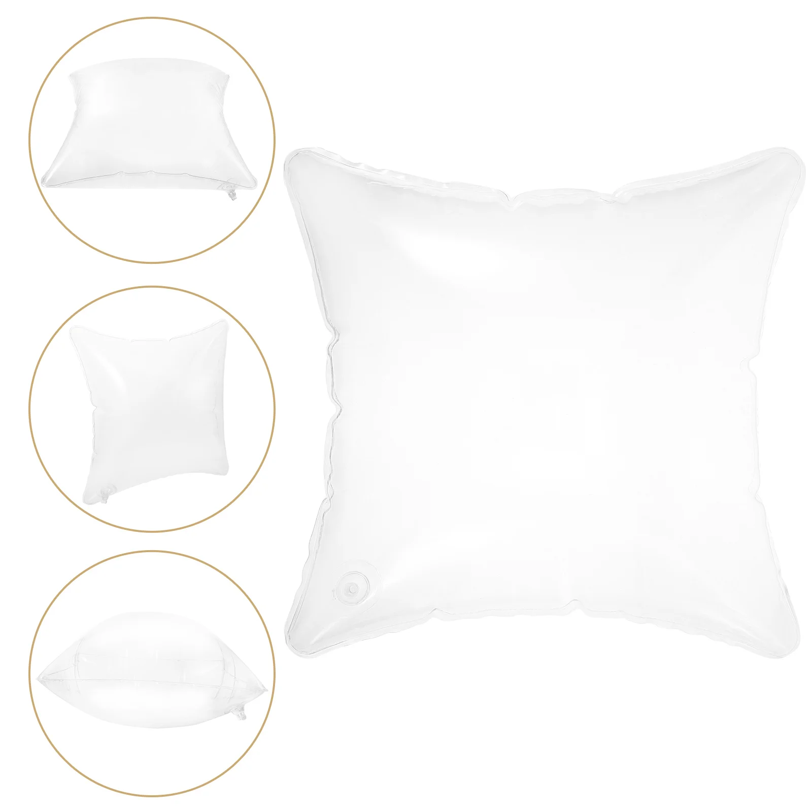 50cm Inflatable Transparent Pvc Camping Pillow Outdoor Cushion Back Inserts Sofa Adjustable Portable Foldable Throw 6