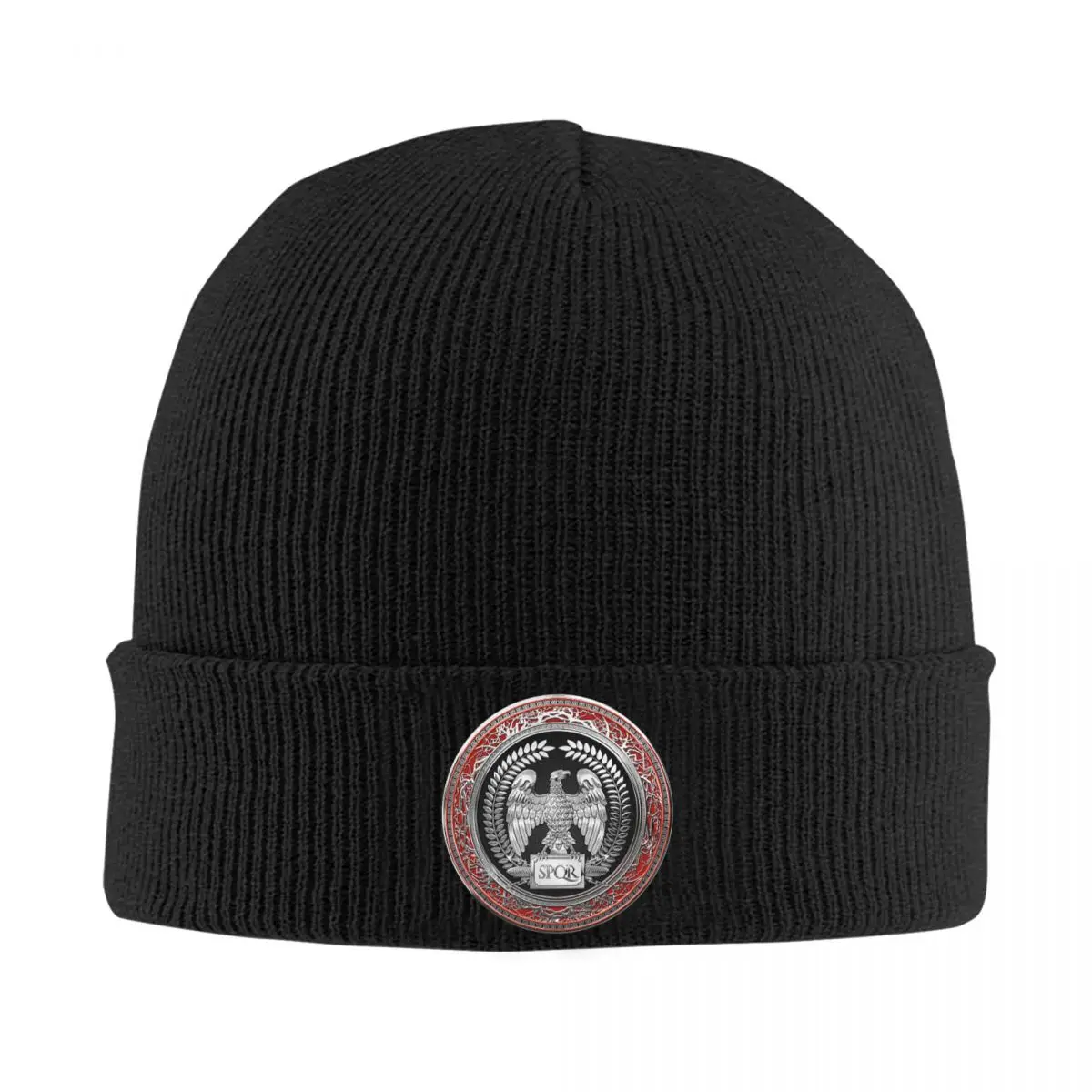 

Roman Empire Eagle Skullies Beanies Caps Hip Hop Winter Warm Women Men Knitted Hats Adult Unisex Rome SPQR Emblem Bonnet Hats