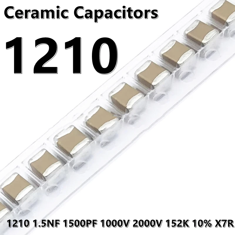 

(10 шт.) 1210 1000 нФ 2000 ПФ 152 в 10% в 3225 K X7R SMD керамические конденсаторы