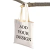 Customized Women Tote Bag with Print Logo Custom Your Pictures Fashion Canvas Shopping Shoulder Bags Drop Shipping 6