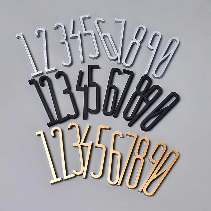 Nordic Modern Style 3D Number Plate Acrylic Door Sign Digital Hotel Living Room House Number