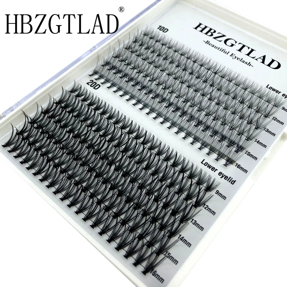 

Hot 240 PCS Individual Eyelashes Grafting Makeup Volume False Eyelash extension 10/20D Individual Cluster Lashes Cils bunches