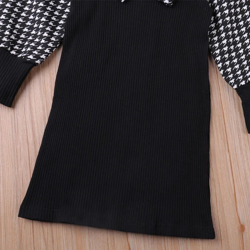 Humor Bear Long Sleeve Children Dress Autumn Fashion Style Baby Girls Dress Party Princess Kids Children Clothes
