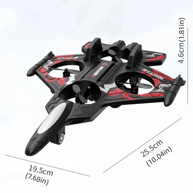 EPP Foam Remote Control Foam Fighter RC Drones Rechargeable Four Motor Helicopter Toy with Light Portable RC Hobby Jet Plane 6