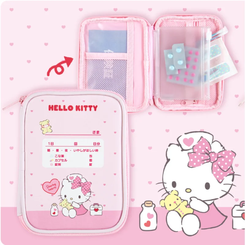 

Sanrio My Melody Hello Kitty Kuromi медицинская сумка Индивидуальный творческий мультяшный мешок для хранения сердца для девочек Сумка для учеников