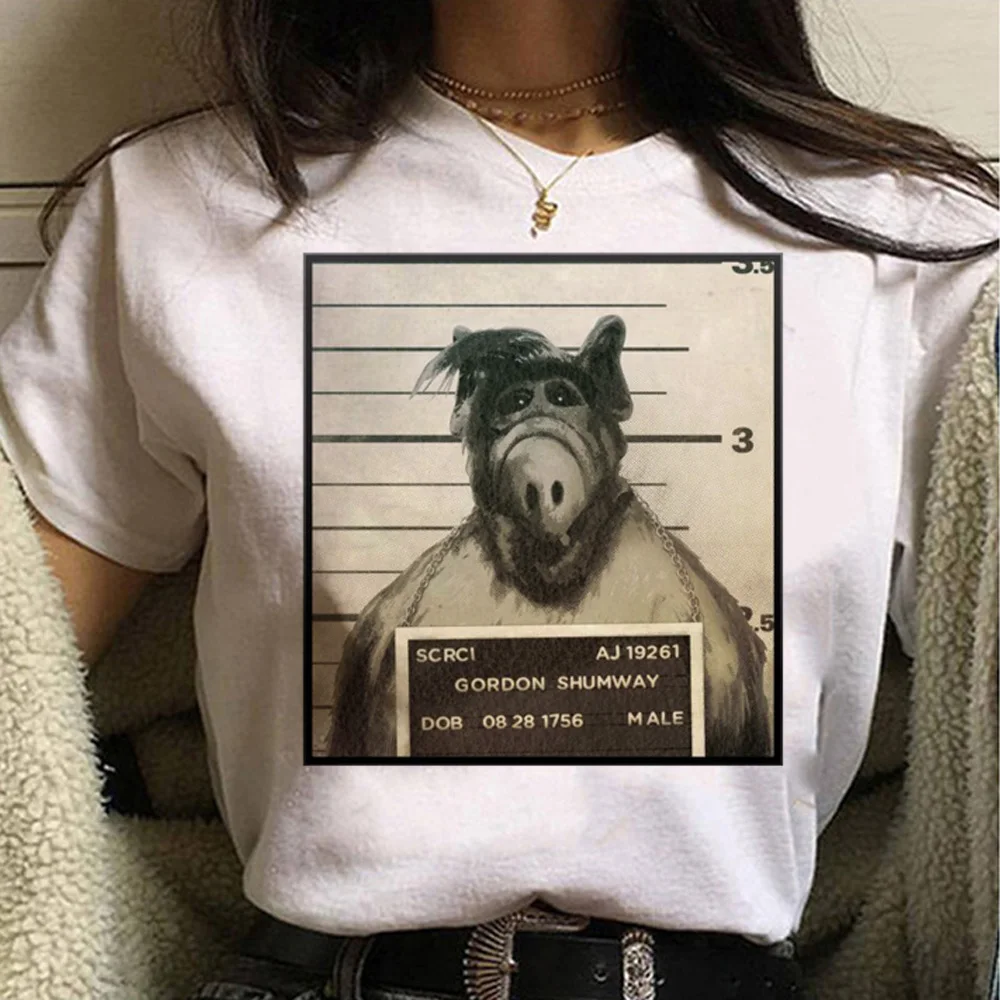 Alf Tshirt Donna Designer Tshirt Girl 2000S Anime Streetwear Clothes