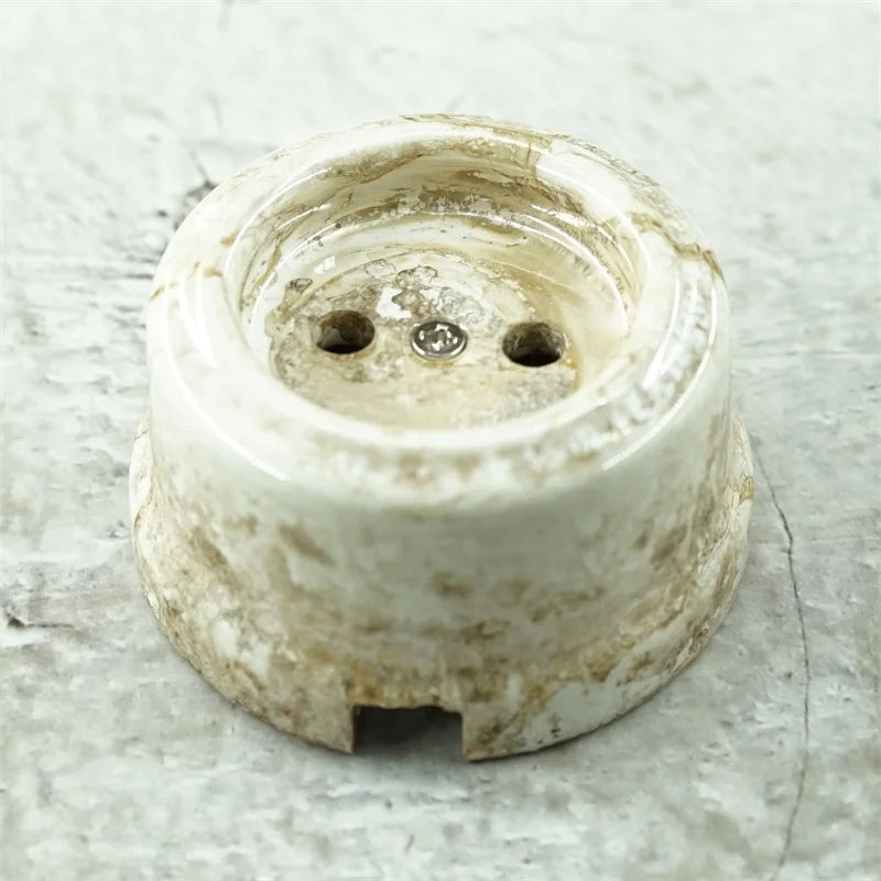 Germany Retro Vintage Ceramic Porcelain Surface Mounting Electrical Wall Socket Without Earthing