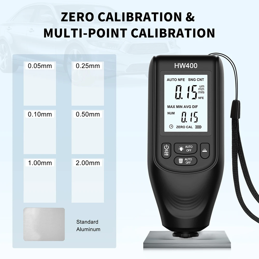 Car Coating Thickness Gauge 0-2000UM For FE/NFE