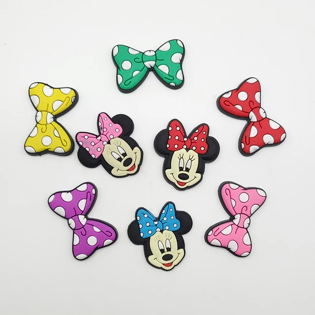 Minnie Mouse Bow Shoe Charms Shoe Charms Disney Charms Croc Charms Rubber  Clog Charms Shoe Clips Polka Dot Bow Shoe Charms Ready to Ship