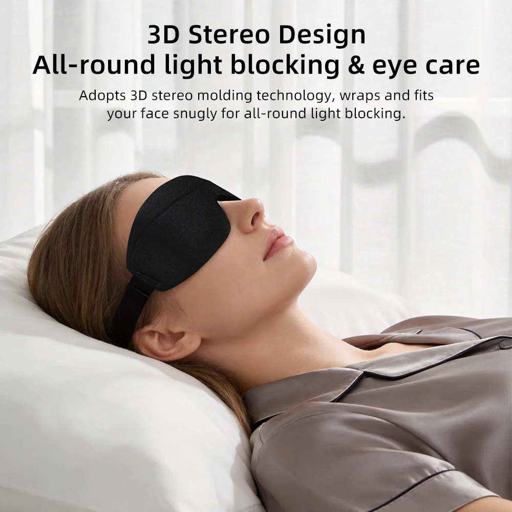 Breathable No-Pressure 3D Sleep Mask for Napping and Relaxation