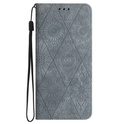 Magnetic Leather Flip Wallet Phone Case with Back Cover - Samsung S10 (GRAY)