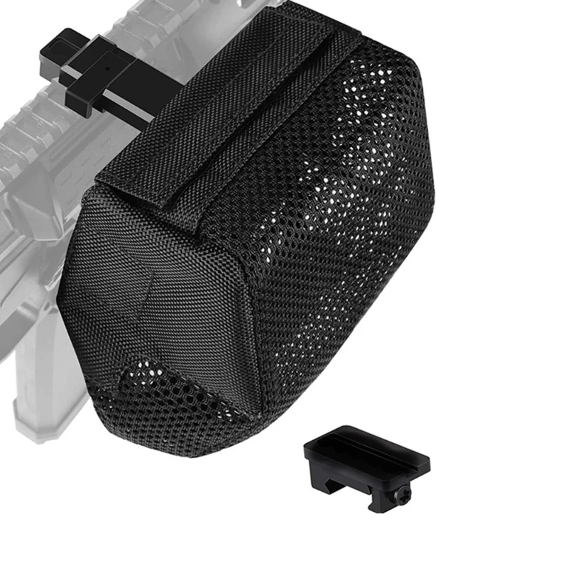 

Ammo Brass Shell Catcher Mesh Trap Mesh Bag Quick Mount Release Shell Catcher Brass Catcher with Detachable Picatinny Heat