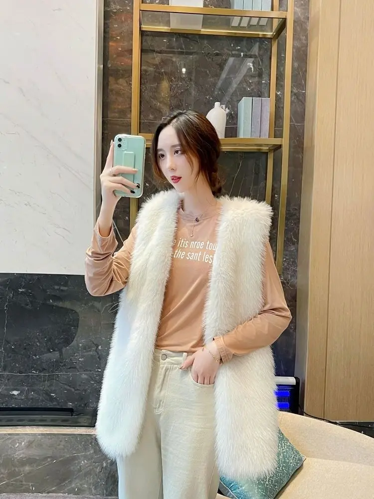 

Winter Clothes Women Fashion Coats New Fur Vest Soft Fashionable Fur Jacket Elegant Casual Loose Comfortable Jackets for Women