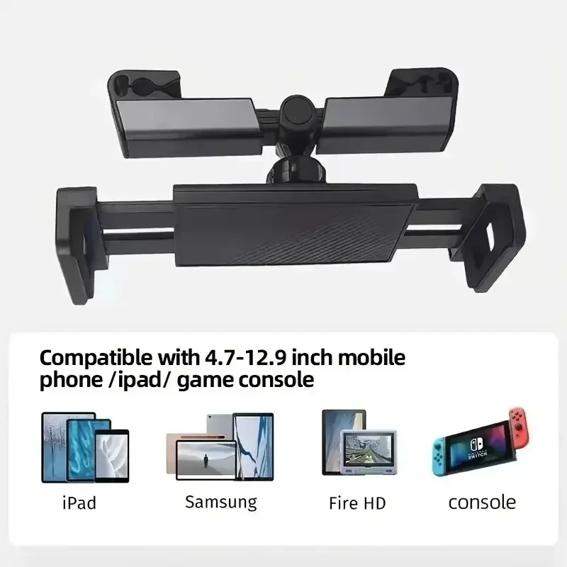 Phone Holder Telescopic Car Rear Pillow Phone Holder Mount Tablet Car Stand Seat Rear Headrest Mounting Bracket for Phone Tablet 4-12.9 Inch
