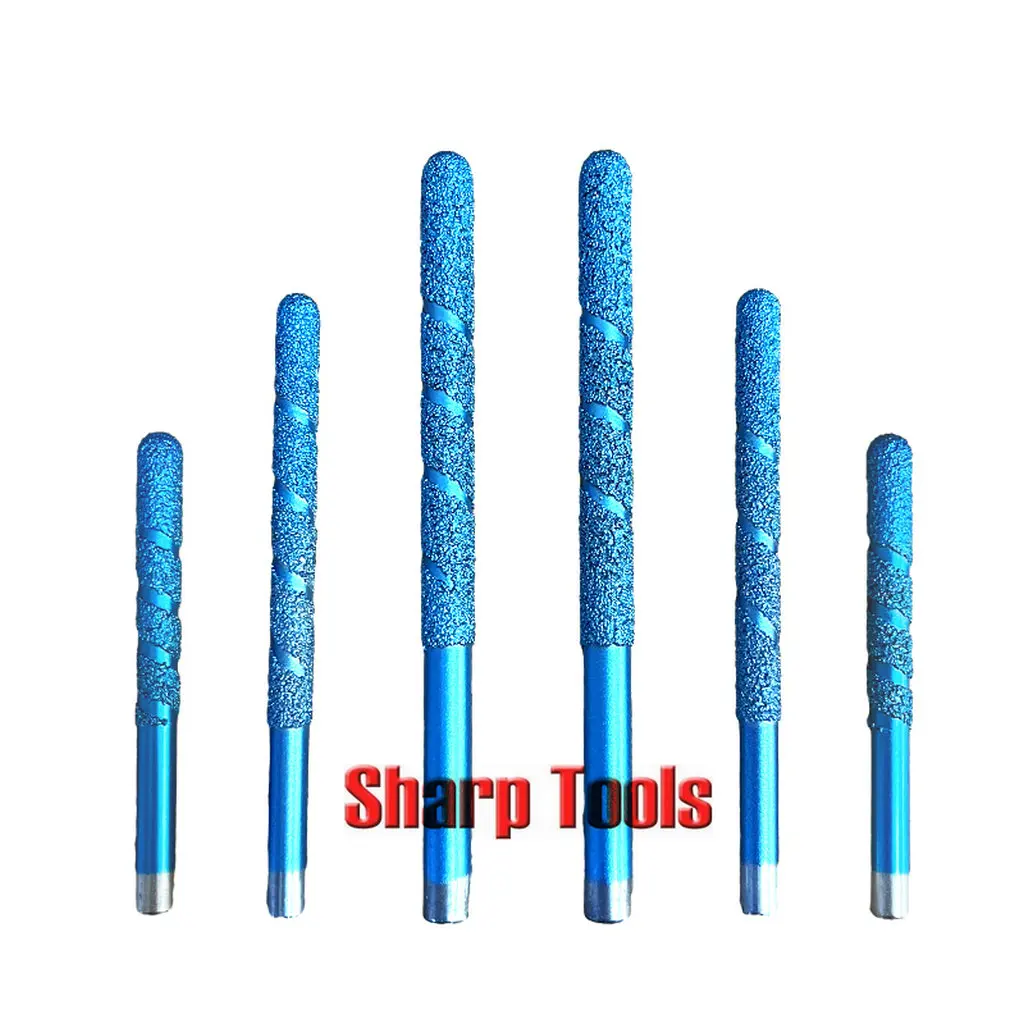 6-12Mm Shank Ball End Emery Diamond Stone Strumenti Per Incisione Brasare Cnc Router Bit Fresa Per 3D Carving Foam Lama In Ceramica