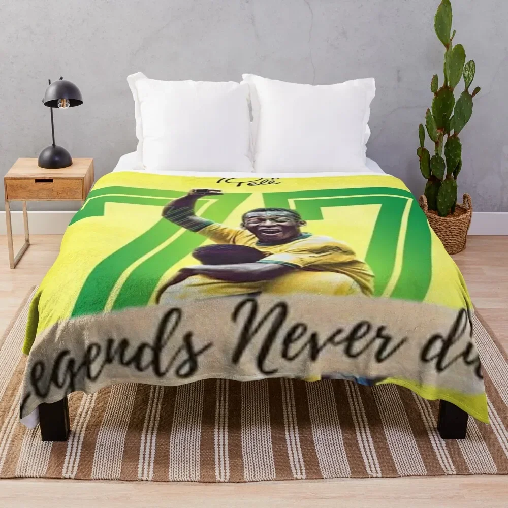 

Signed Pele Shirt Throw Blanket Decoratives Decorative Throw Blankets