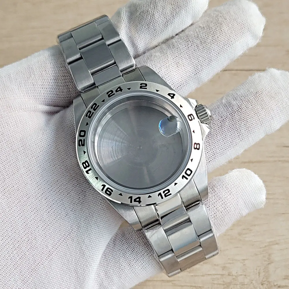 

39mm NH35 Case Sapphire Crystal Men Watch Modification Accessories 316L Stainless Steel Bracelet For NH34 NH36 Movement BK04-23