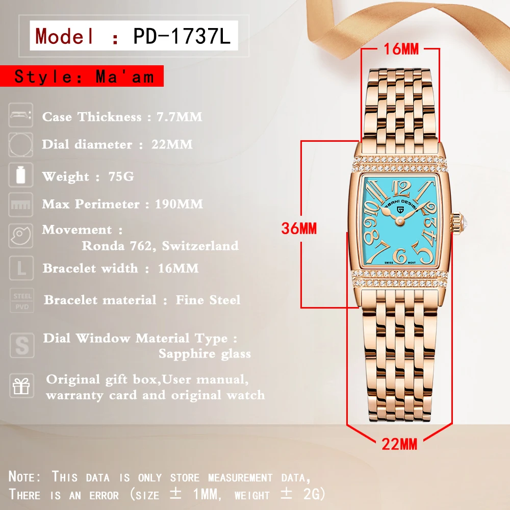 PAGANI DESIGN 2022 New Classic Women's Quartz Sport Watches Top Brand Sapphire Stainless Steel 50Bar Clock Watches For Women