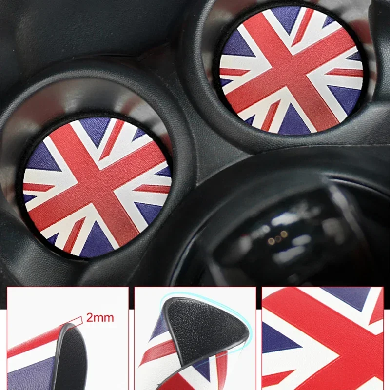 Car Cup Holder Anti-Slip Insert Coaster Mat For MINI Cooper S JCW Clubman F54 F55 F56 F57 F60 Countryman