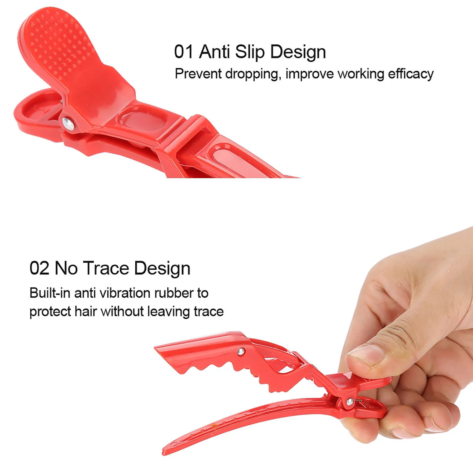 6Pcs Alligator Hair Clip Hairdressing Clamps Plastic Hair Claw Professional Barber For Salon Styling Hairpins Hair Accessories