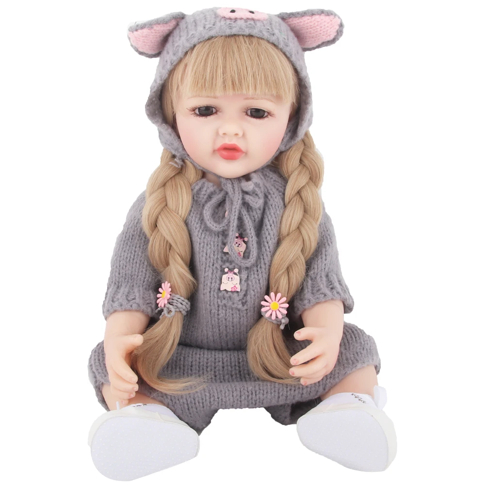 22in Reborn Baby Dolls Soft Silicone Lifelike Reborn Baby Dolls with  Handrooted Hair Realistic Reborn Girl Dolls for Collection - AliExpress