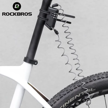ROCKBROS Mini lucchetto per bicicletta Lucchetto con password a combinazione a 3 cifre Antiruggine Lucchetto multifunzione portatile leggero Accessori per bici