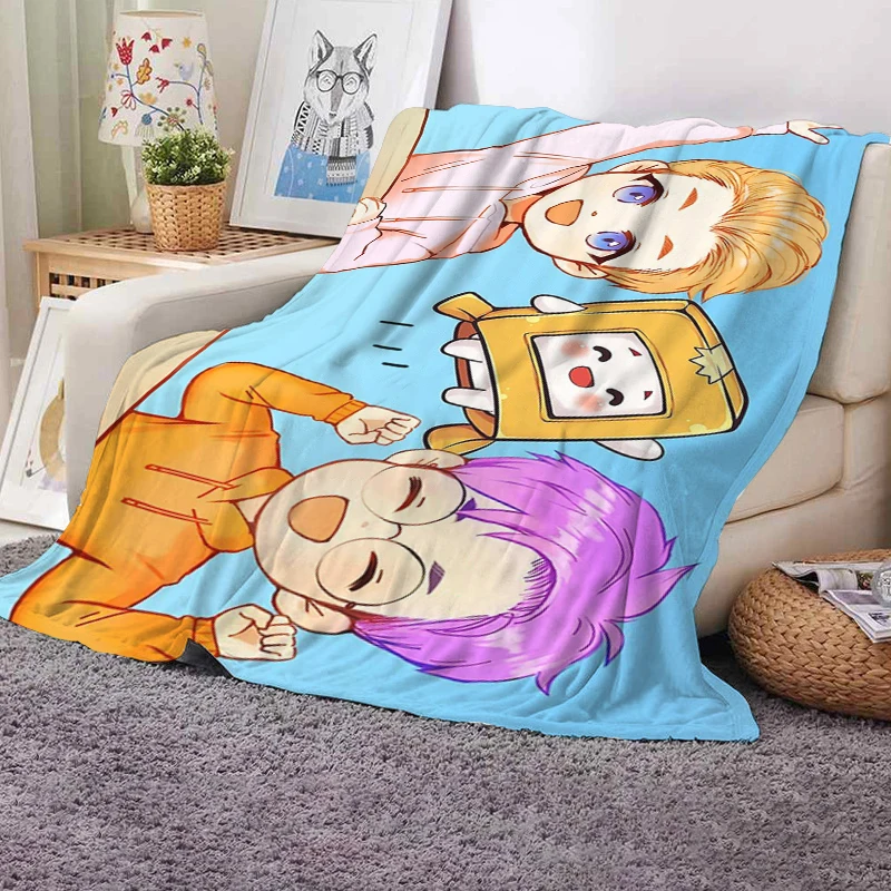 Coperta Kawaii Per Soggiorno Lankybox Divano Decorativo Coperte Decorazione Camera Da Letto Copriletto Sul Letto Boho Home Decor Throw