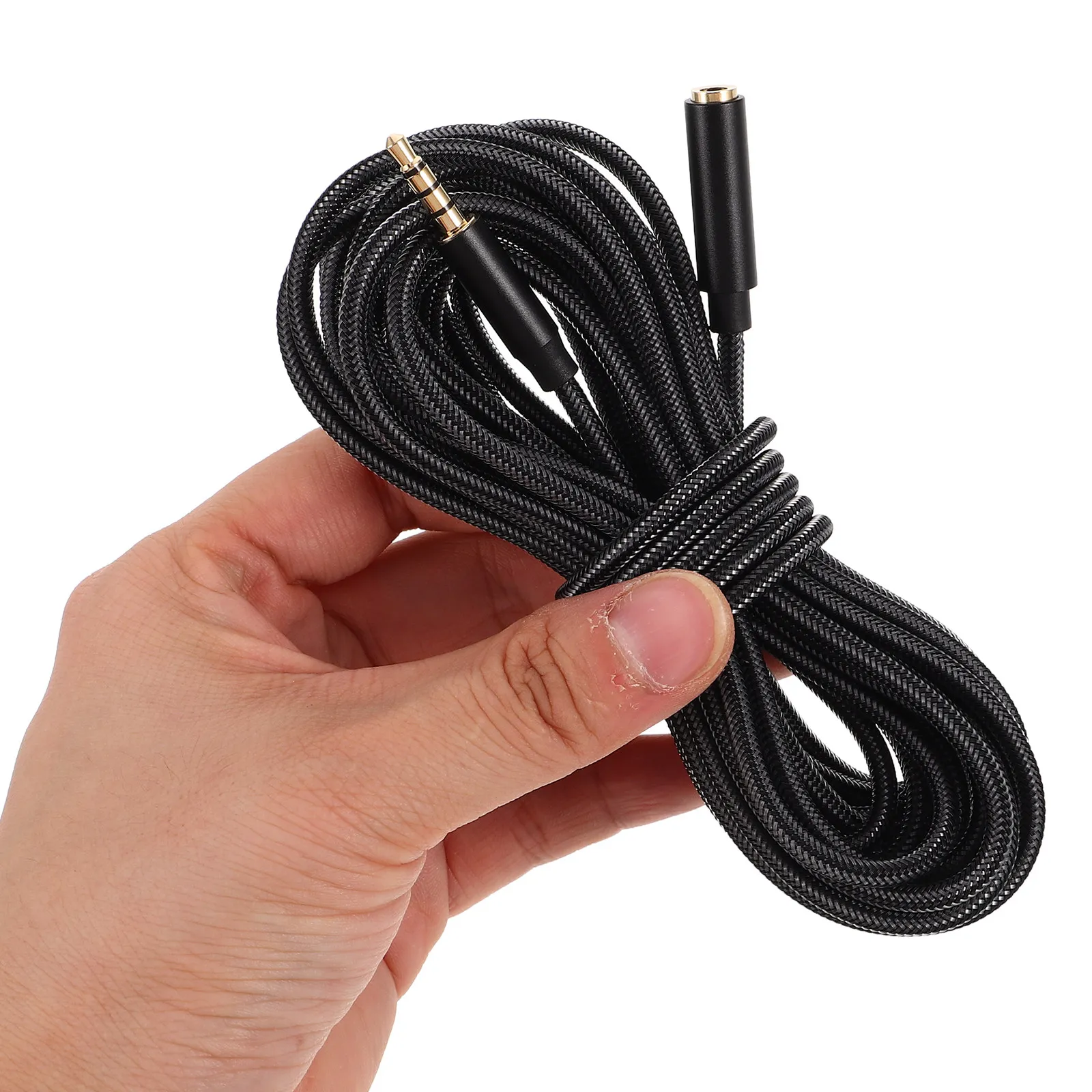 5미터 3.5mm 헤드셋 헤드폰 연장 케이블, 남성-여성 오디오 와이어, PC 노트북 스피커 스튜디오용 (클리어)