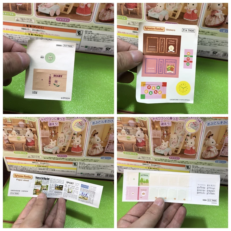ternurinesGenuine goods Japanese Senbel family play house toy doll animal doll mini decoration Sticker C15
