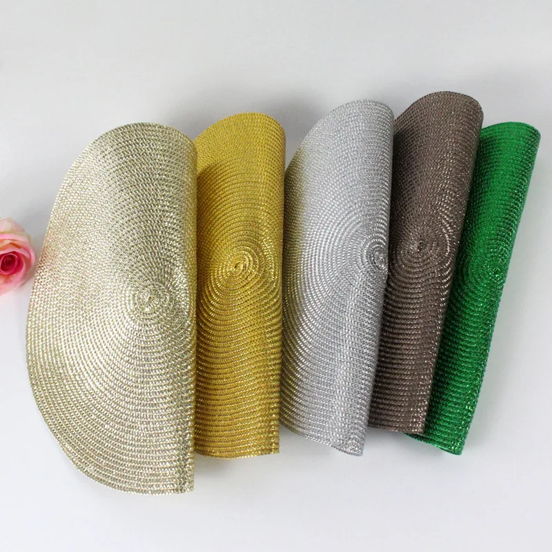 

4PCS European Metal Gold Silver Line Round Insulated Placemat Round Coaster Coffee Table Bowl Mat Light Luxury Mat