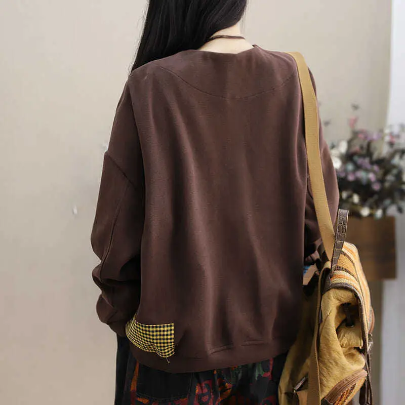 Long Sleeve Sweatshirt Jacket Women Spring Autumn New Korea Loose Large Size Casual V-neck Cardigan Tops Harajuku Clothes